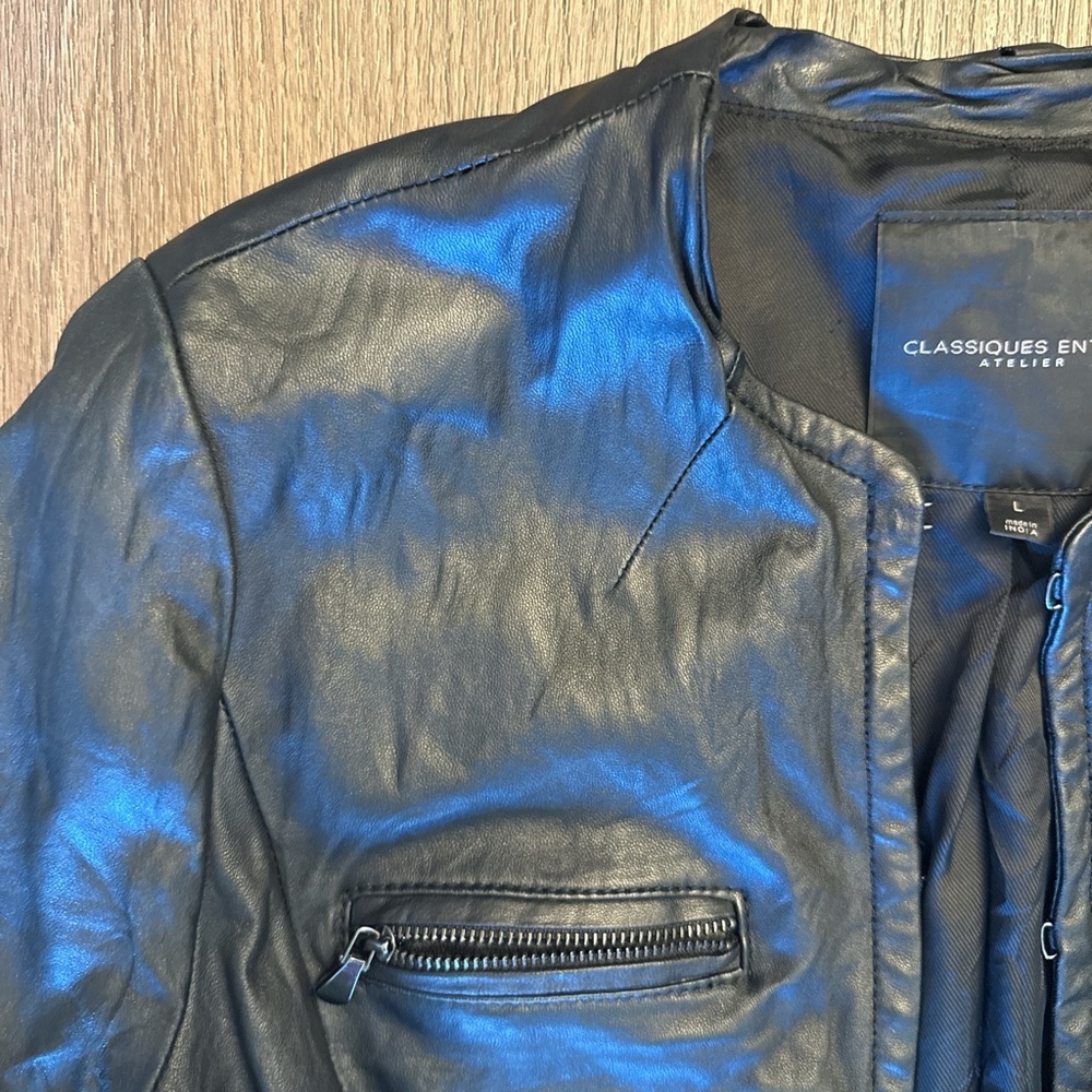 Classiques entier Black Leather Jacket large - Picture 6 of 7